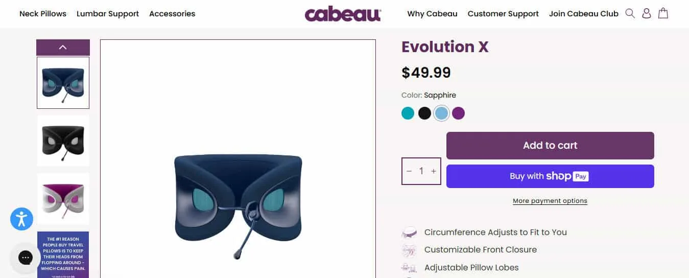 Cabeau vs TRTL Travel Pillow