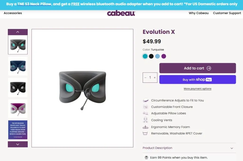 cabeau evolution x colors