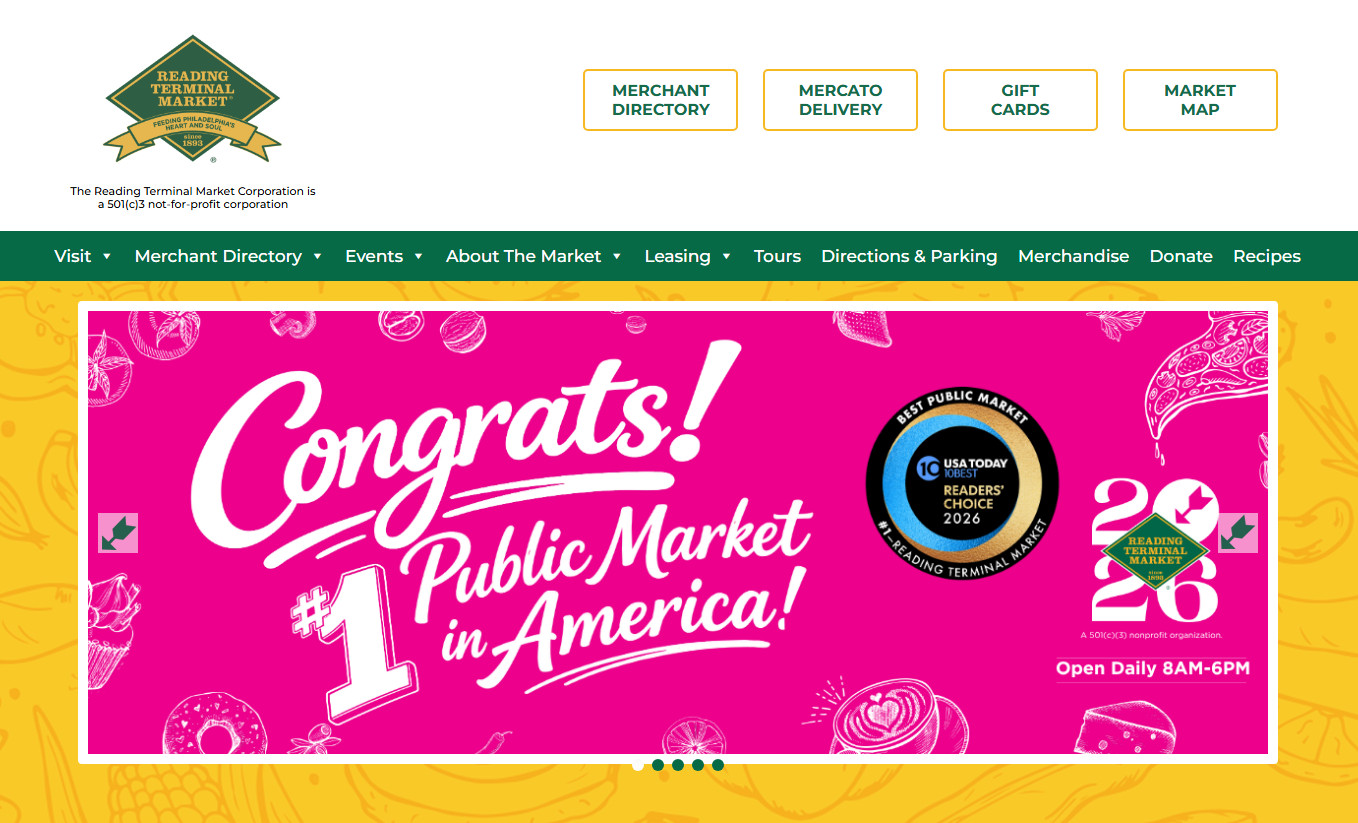 reading terminal market website